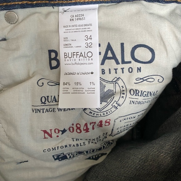 Buffalo Blue Straight Jeans Authentic Denim - Picture 16 of 16